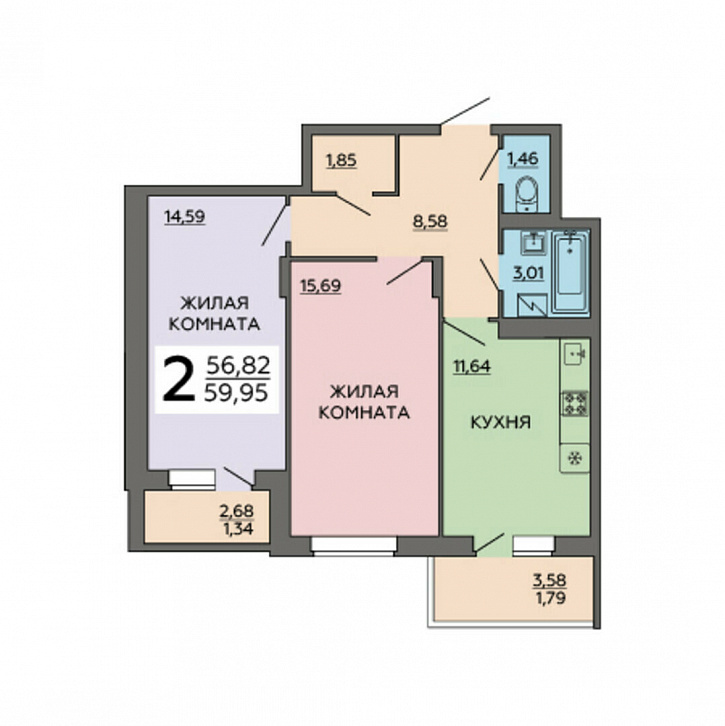 Помещение 0000014863 (Авиатор 2; ) планировка