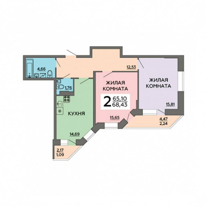 Помещение 0000020526 (Авиатор 2; ) планировка