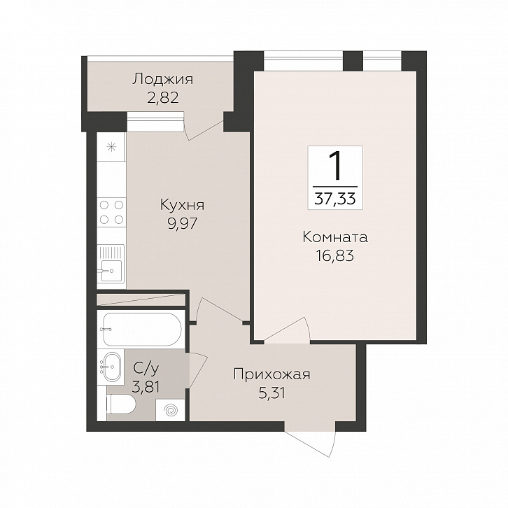 Помещение 0000052375 (Квартал 45; Воронеж, улица 45-й Стрелковой Дивизии) планировка