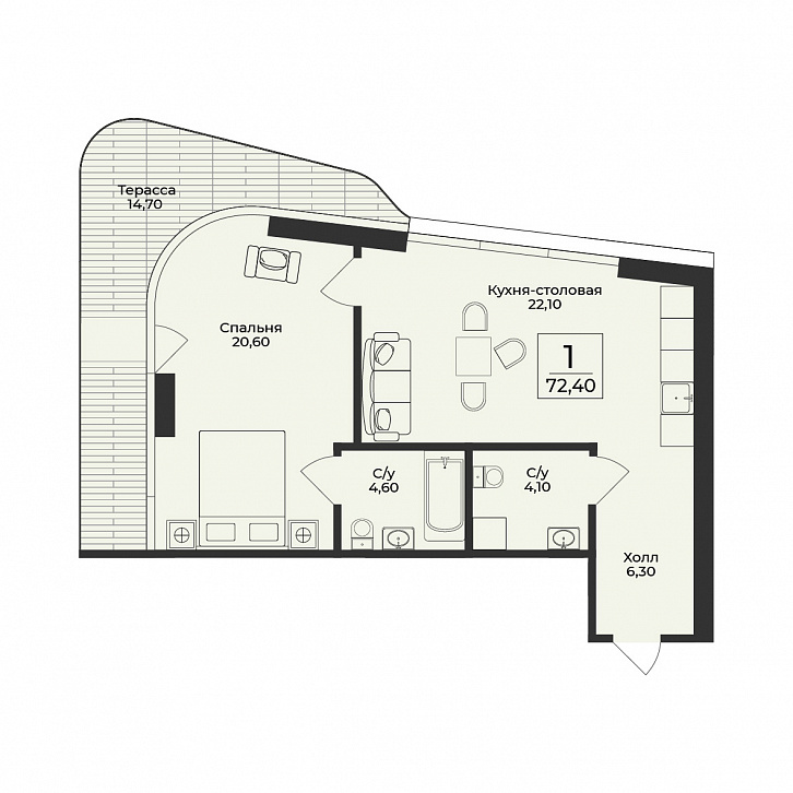 Помещение 0000050564 (Нега; ) планировка