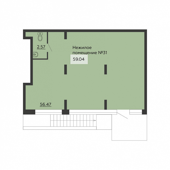 Помещение 0000025380 (Чехов; г. Воронеж, ул. Богдана Хмельницкого, 45а) планировка