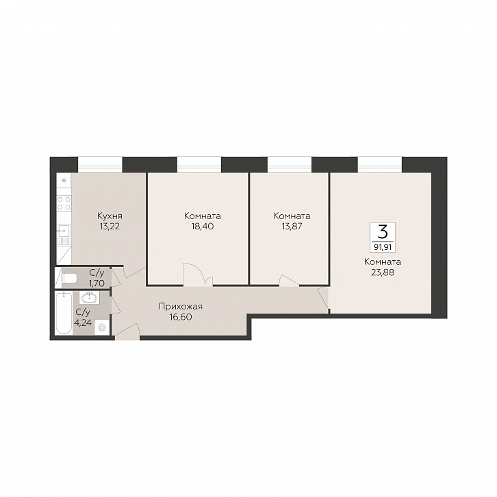 Помещение 0000051277 (Пахра сити; МО,г. Подольск, б р Красногвардейский, д. 33А, 33Б) планировка