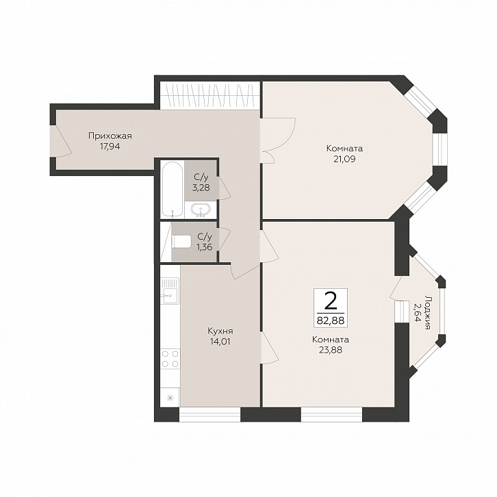 Помещение 0000051284 (Пахра сити; МО,г. Подольск, б р Красногвардейский, д. 33А, 33Б) планировка