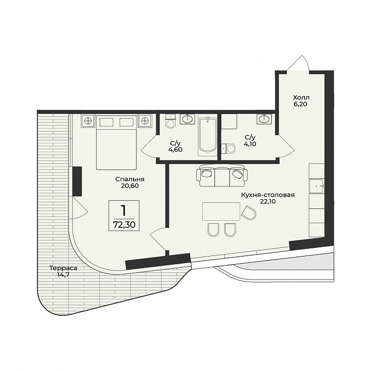 Помещение 0000050529 (Нега; ) планировка