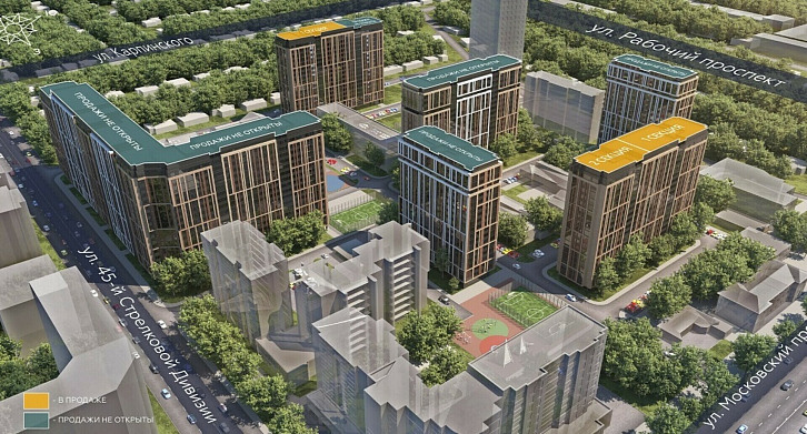 Помещение 0000020262 (Квартал 45; Воронеж, Московский пр-т, 42/1) план секци