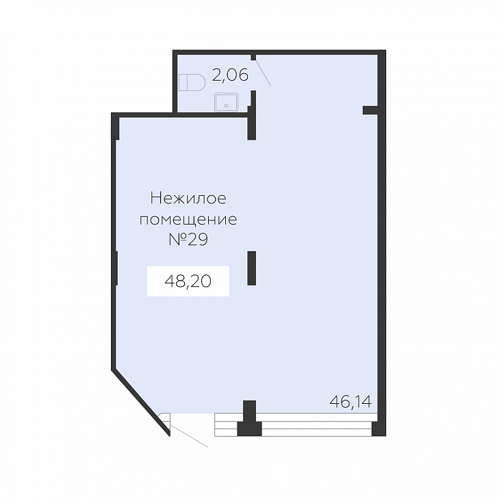 Помещение 0000032066 (Зарядье; г. Воронеж, ул. Электросигнальная, 9а) планировка