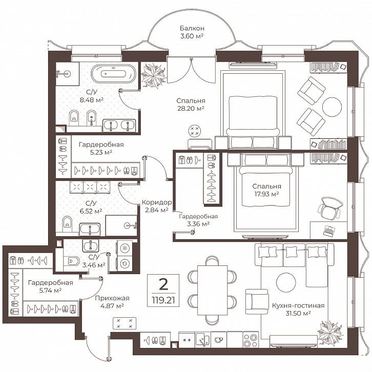 Помещение 0000051081 (Резиденции Воронцова; г. Москва, переулок Обуха, д. 3) планировка