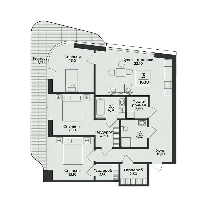 Помещение 0000050569 (Нега; ) планировка