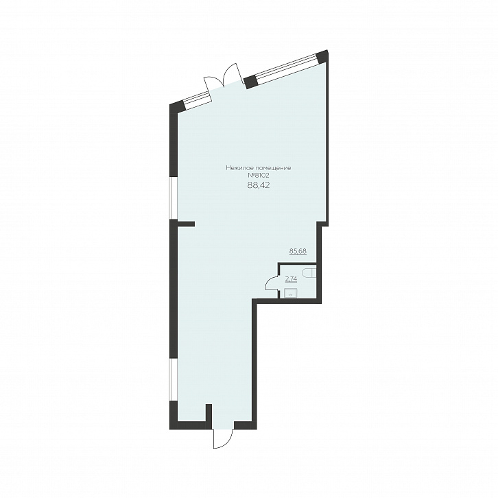 Помещение 0000039189 (Заря; Воронеж, Ленинградская 29Б) планировка