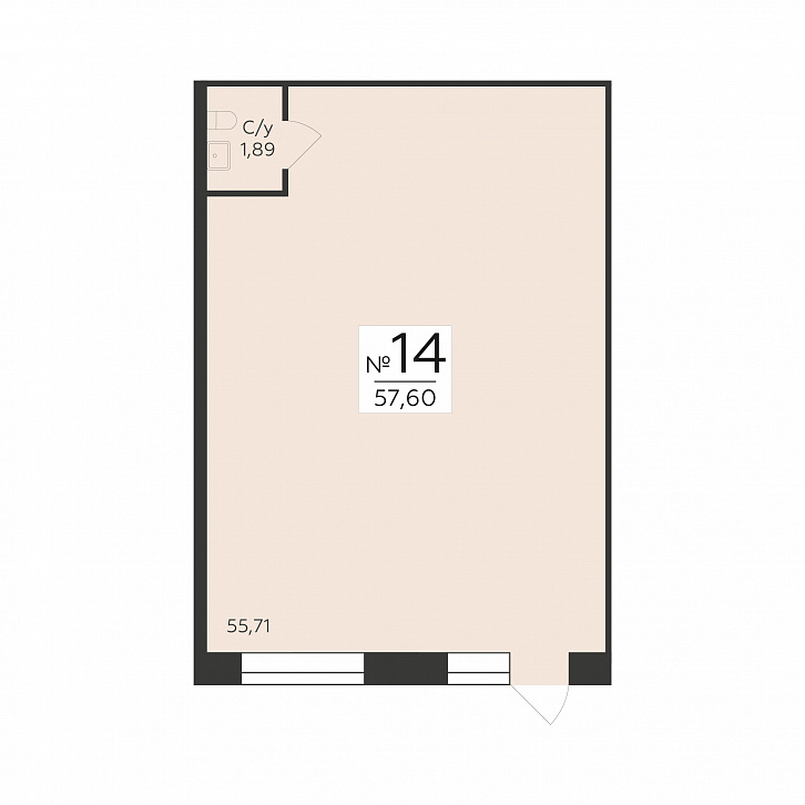 Помещение 0000045675 (Октябрьский квартал; ул. Матросова, 64а) планировка