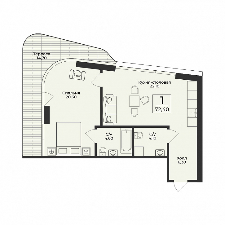 Помещение 0000050619 (Нега; ) планировка