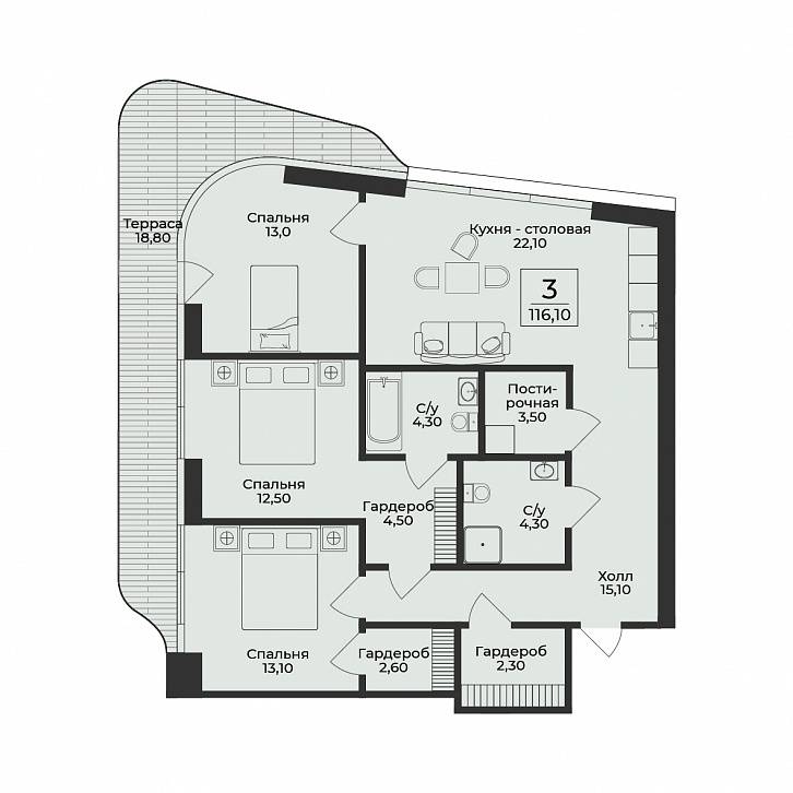 Помещение 0000050569 (Нега; ) планировка