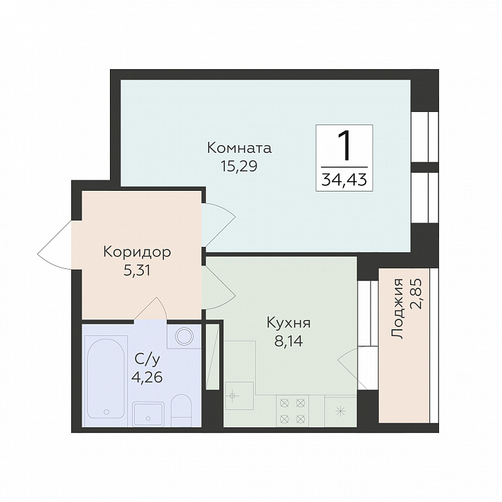 Помещение 0000043114 (Октябрьский квартал; ул. Матросова, 64а) планировка