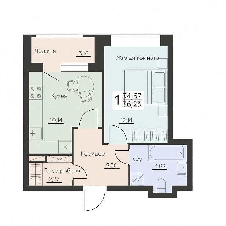 Помещение 0000034868 (Заря; ) планировка