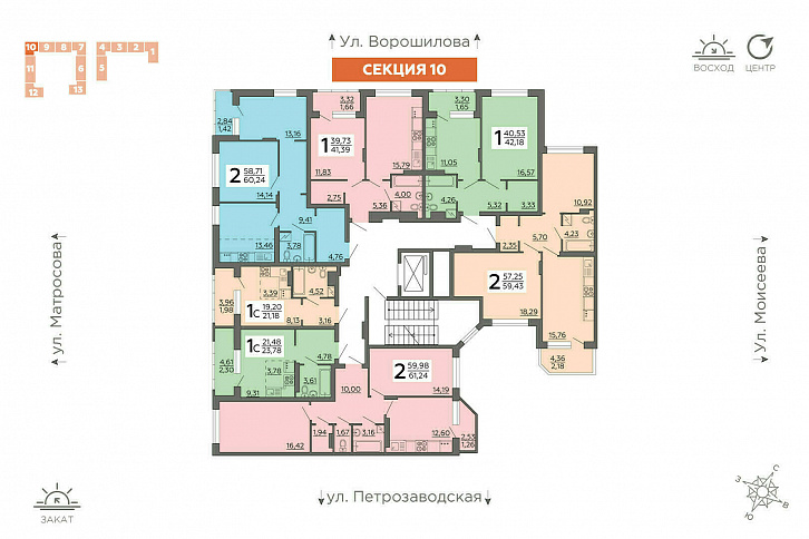 Помещение 0000012182 (Суворов сити; г. Воронеж, ул. 121 Стрелковой Дивизии, 9) план этажа