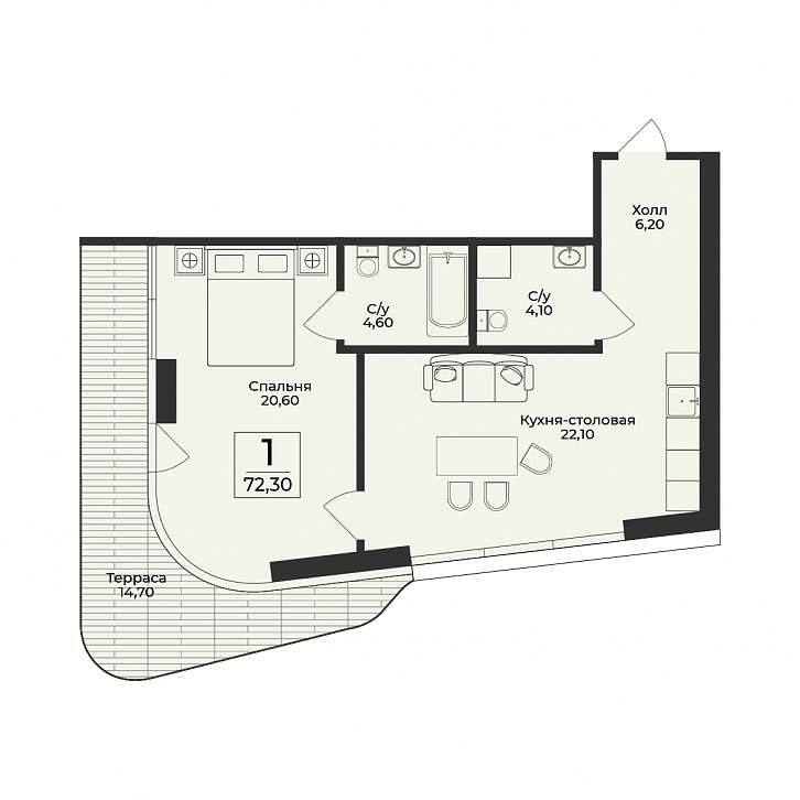 Помещение 0000050600 (Нега; ) планировка