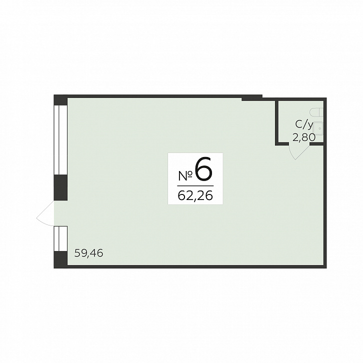 Помещение 0000045667 (Октябрьский квартал; ул. Матросова, 64а) планировка