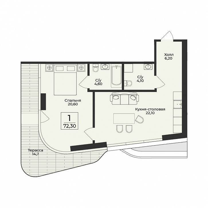 Помещение 0000050529 (Нега; ) планировка