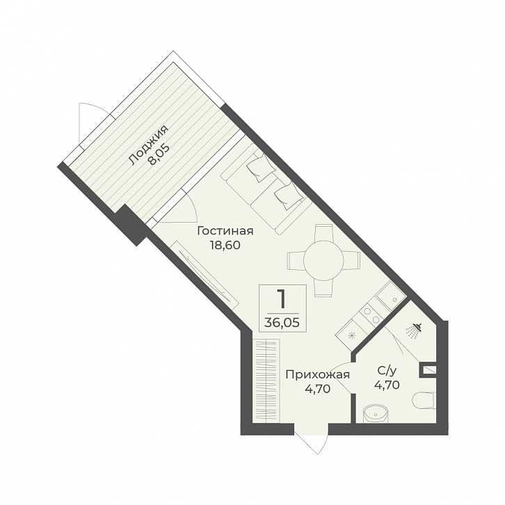 Помещение 0000045095 (Тамерун; Саки, ул. Набережная / ш. Симферопольское) планировка