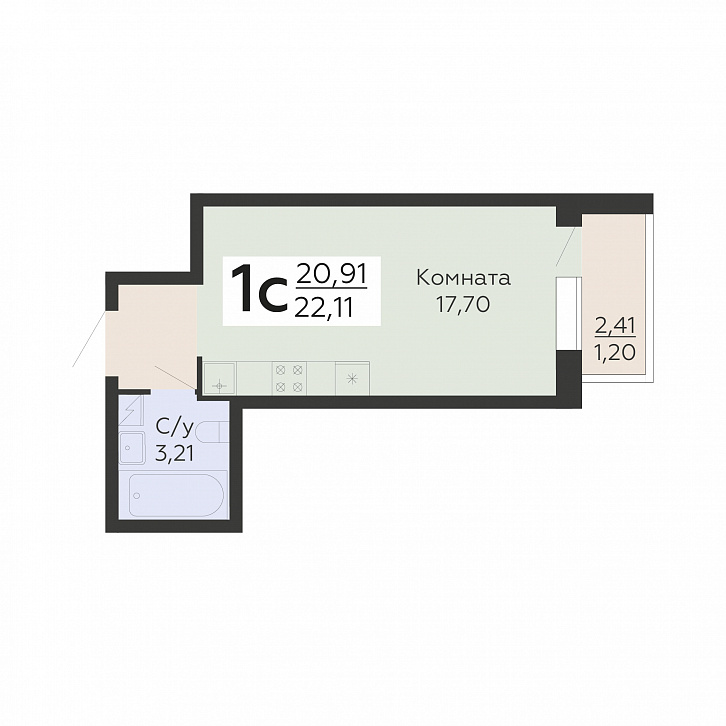 Помещение 0000028204 (Никитинские сады; ) планировка