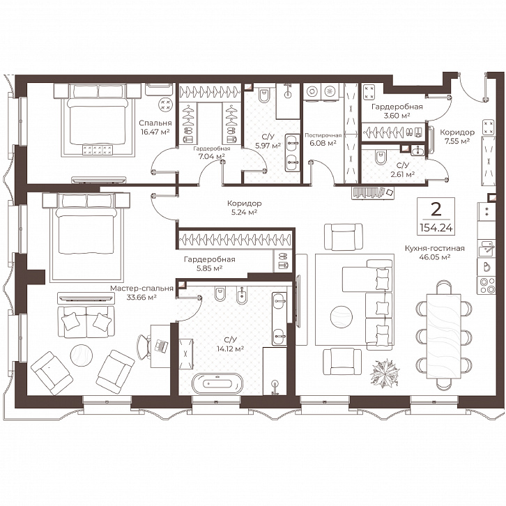 Помещение 0000051024 (Резиденции Воронцова; г. Москва, переулок Обуха, д. 3) планировка