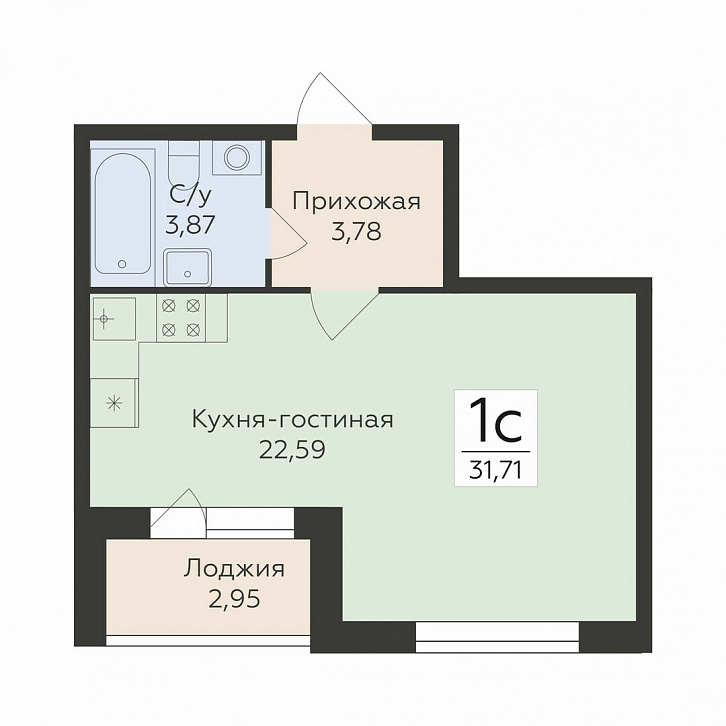 Помещение 0000042229 (Романовский; г. Воронеж, ул. Чапаева, 68а) планировка